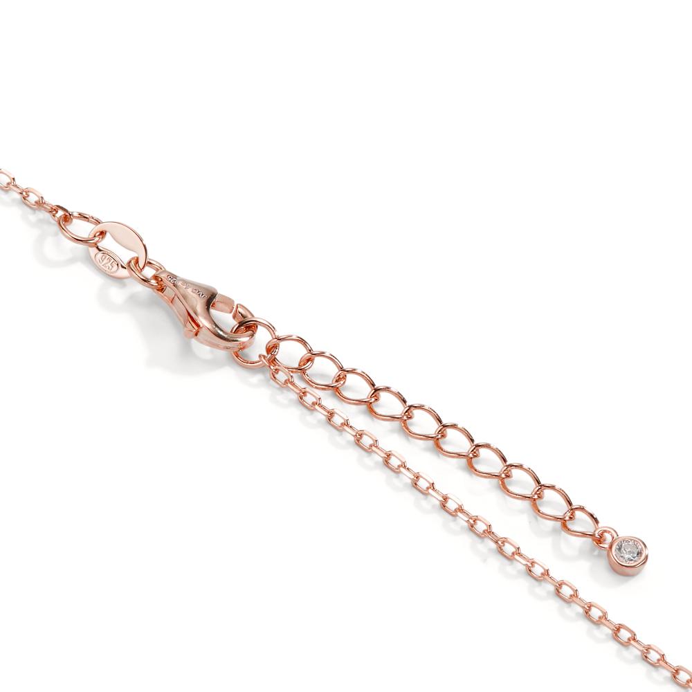 Collar Plata Circonita vistoso Rosa Dorado 42-45 cm Ø14 mm