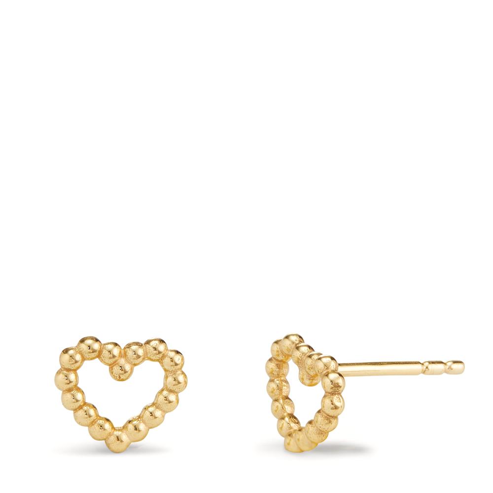 Pendientes Oro amarillo de 375/9K Corazón Ø7.5 mm