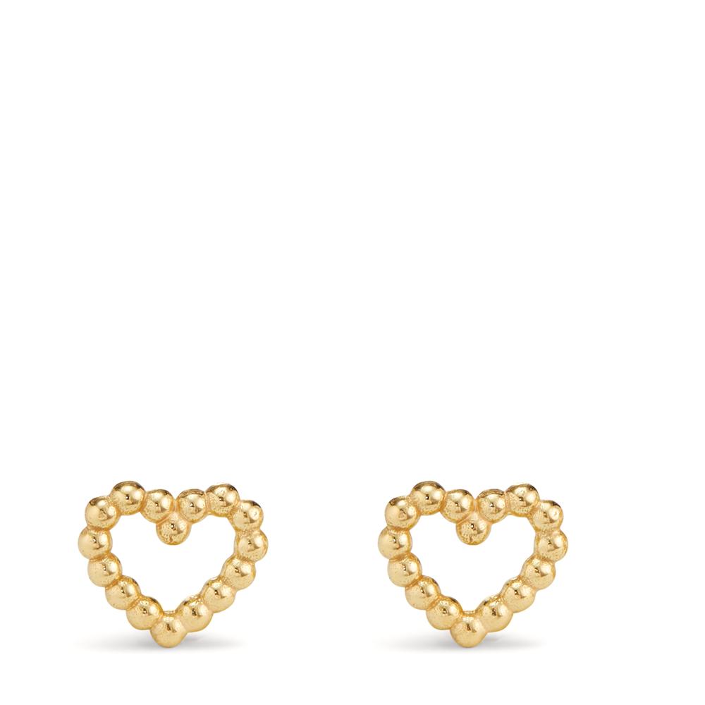 Pendientes Oro amarillo de 375/9K Corazón Ø7.5 mm