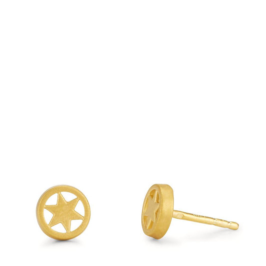 Pendientes 750/oro amarillo de 18 quilates estrella Ø6 mm