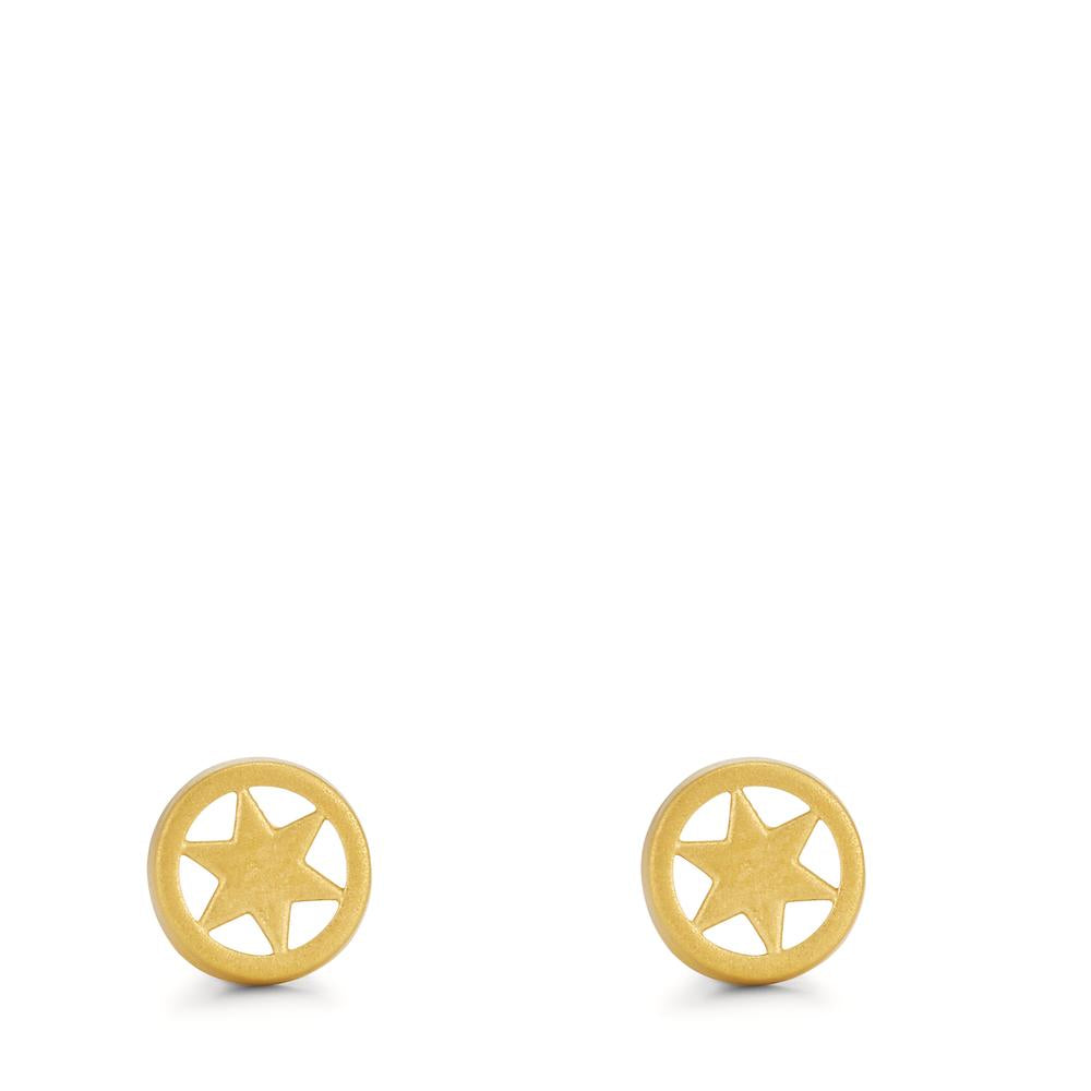 Pendientes 750/oro amarillo de 18 quilates estrella Ø6 mm