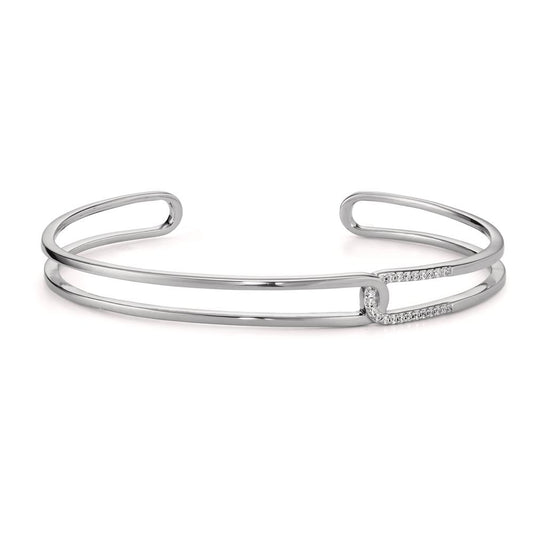 Brazalete Plata Circonita Rodio plateado Ø50 mm