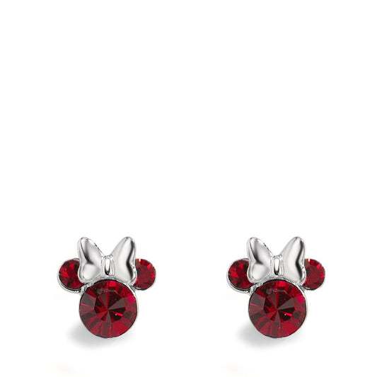 Pendientes Plata Circonita rojo, 6 piedras Ø6 mm