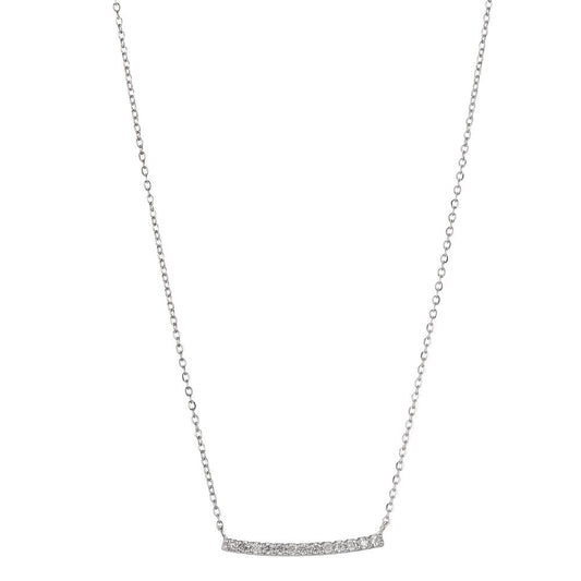 Collar 750/oro blanco de 18 quilates Diamante 0.06 ct, 13 piedras, w-si 40-42 cm