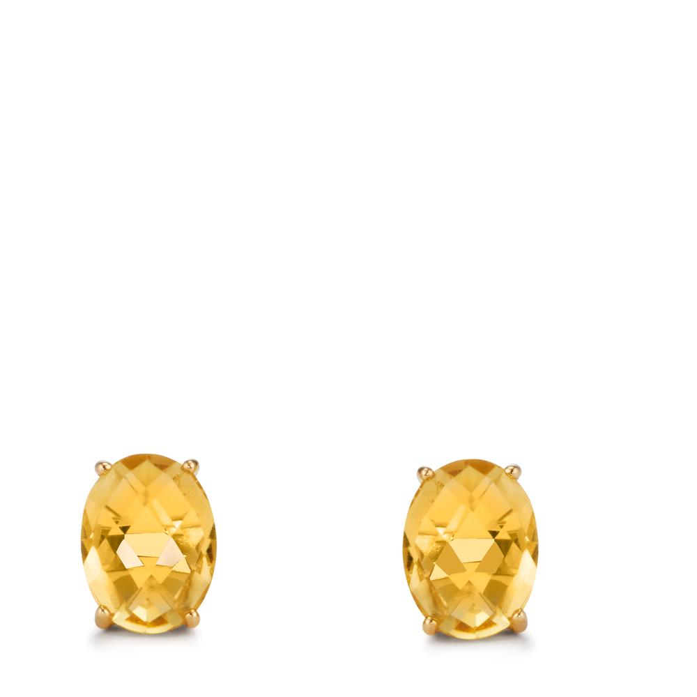 Pendientes Oro amarillo de 375/9K Citrino 2 piedras