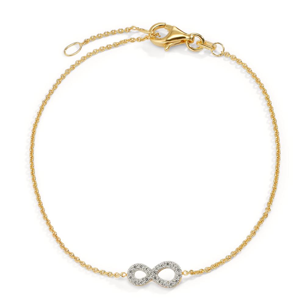 Pulsera Oro amarillo de 375/9K Circonita Infinito 17-19 cm