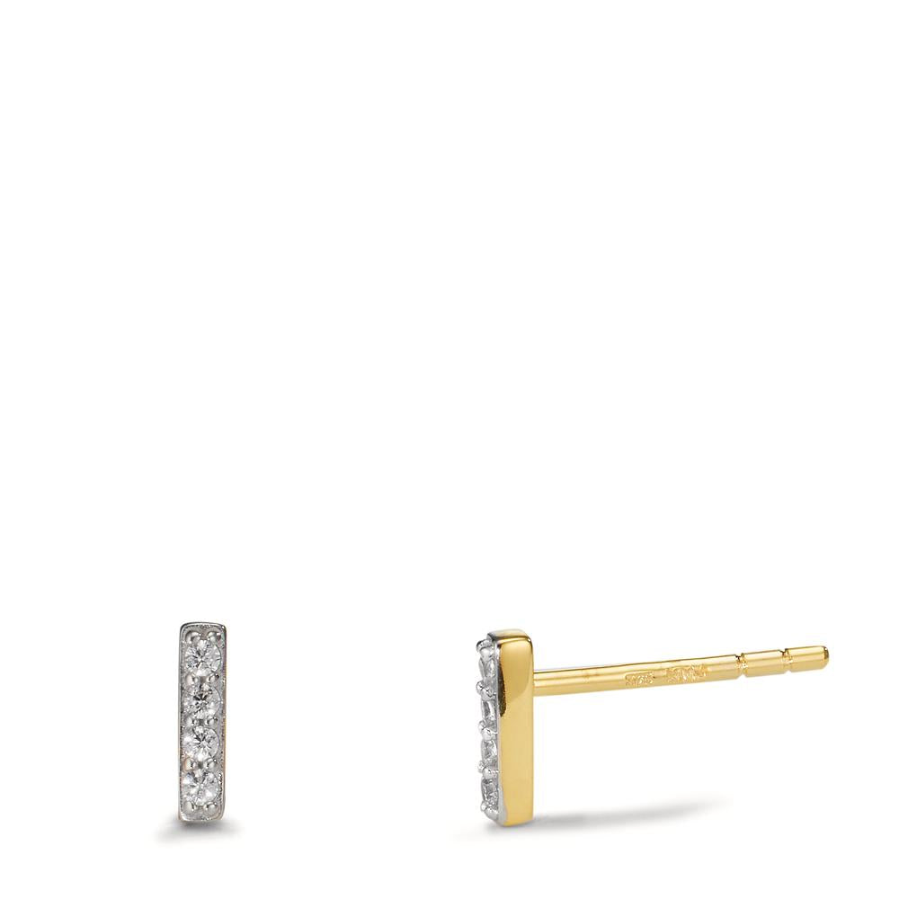 Pendientes Oro amarillo de 375/9K Circonita 8 piedras