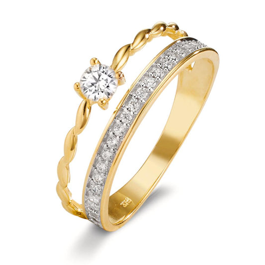 Anillo de dedo Oro amarillo de 375/9K Circonita