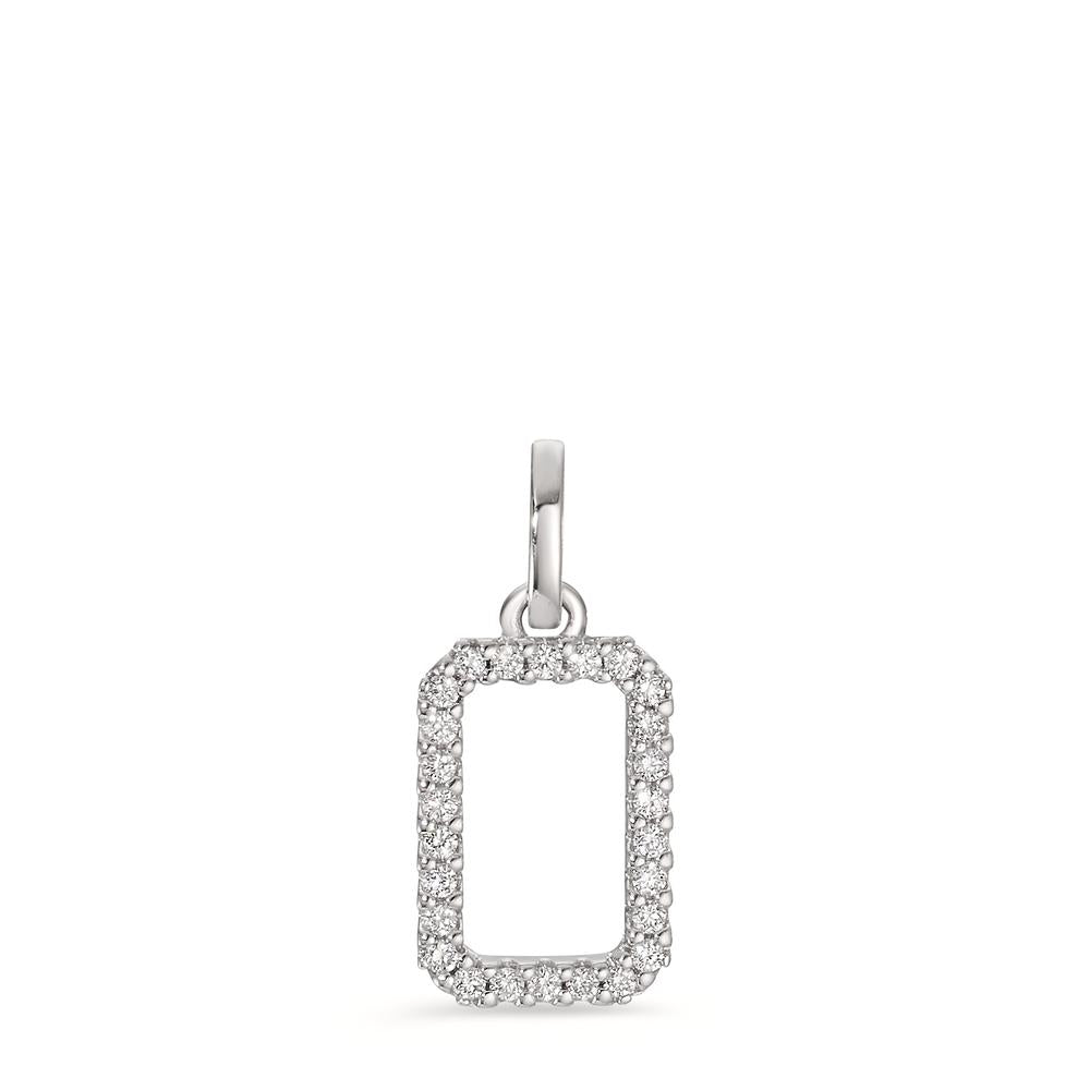 Colgante 750/oro blanco de 18 quilates Diamante 0.11 ct, w-si