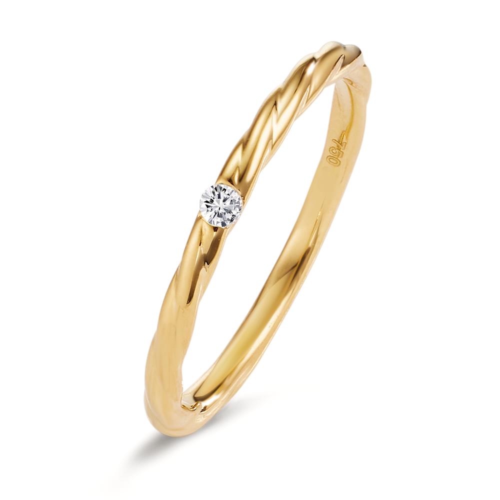 Anillo 750/oro amarillo de 18 quilates Diamante 0.03 ct, w-si