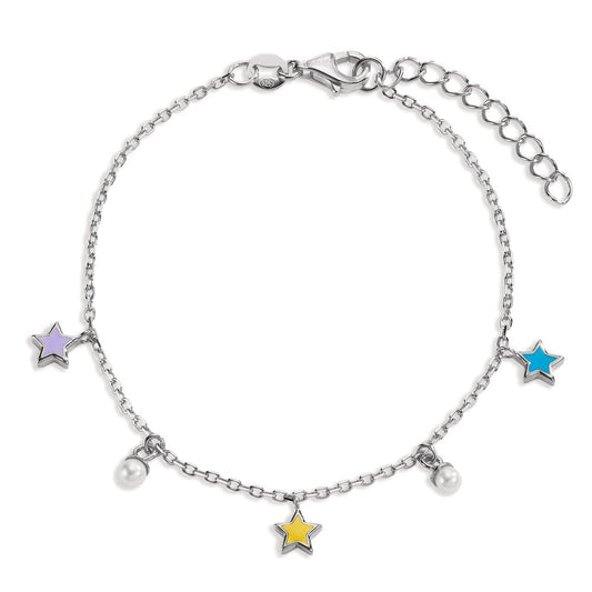 Pulsera Plata Rodio plateado estrella 16-19 cm