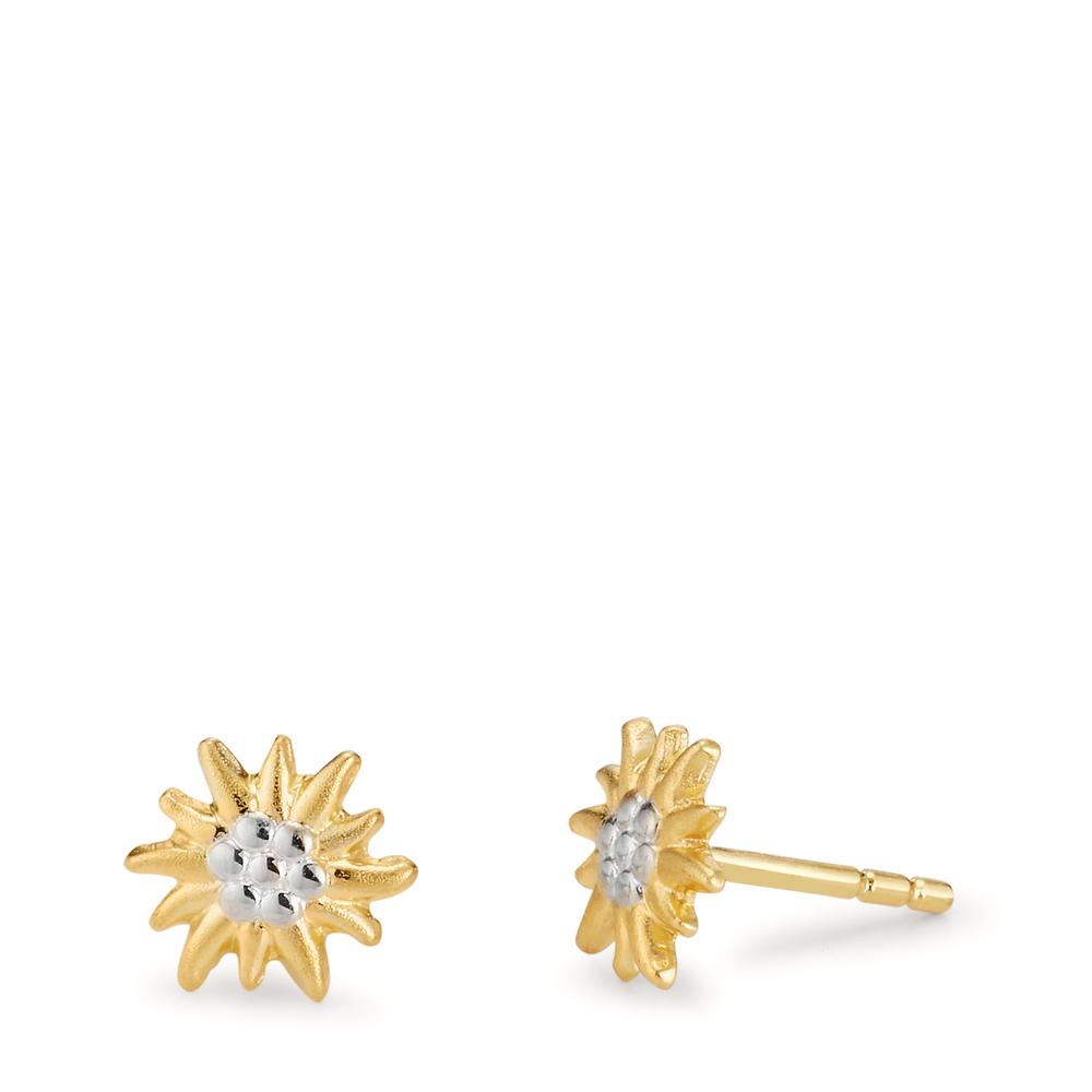 Pendientes 750/oro amarillo de 18 quilates Edelweiss Ø7 mm