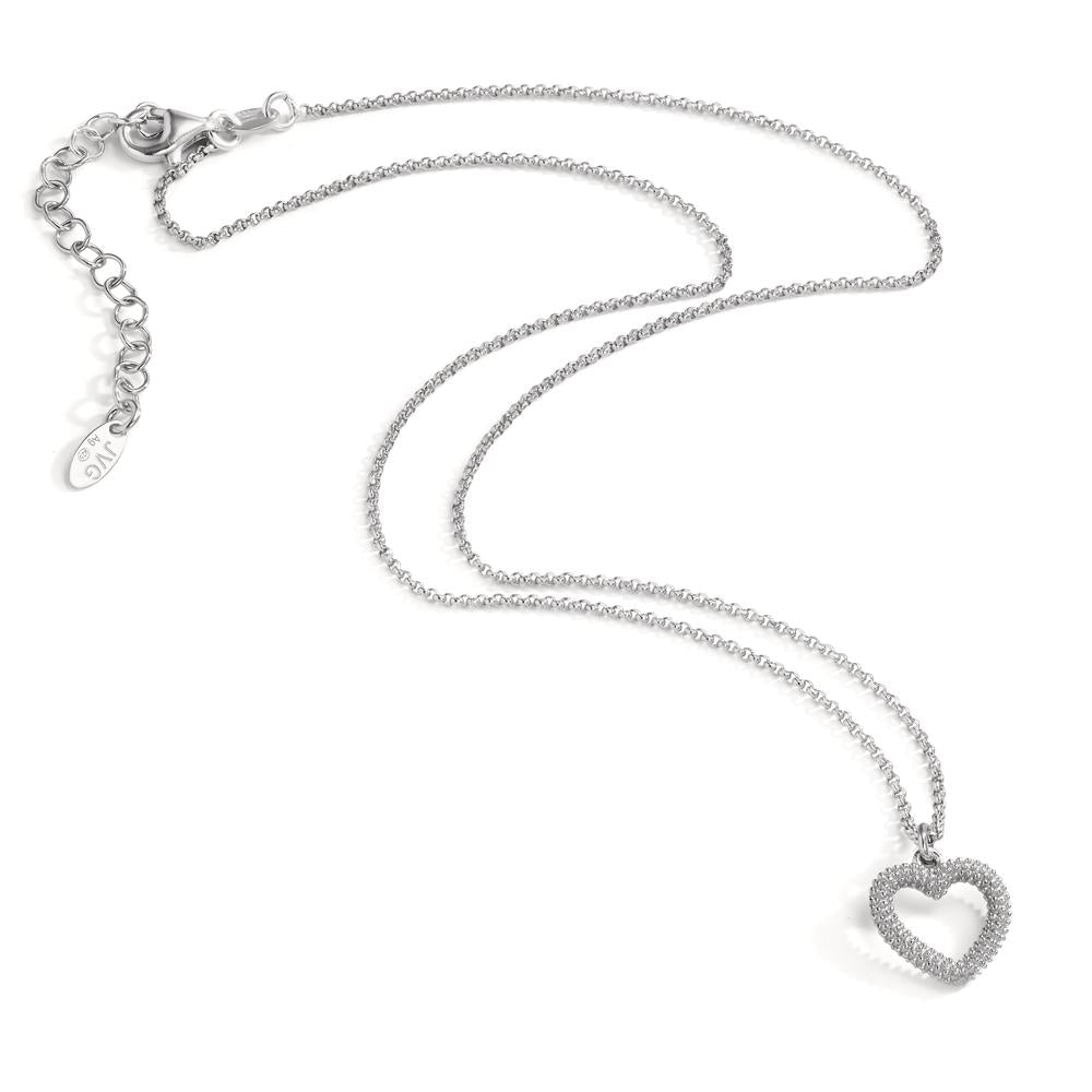 Collar Plata Rodio plateado Corazón 40-44 cm