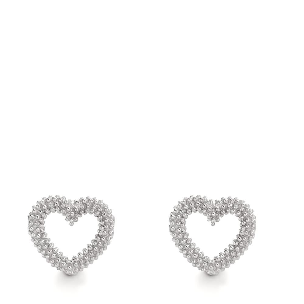 Pendientes Plata Rodio plateado Corazón Ø9.5 mm