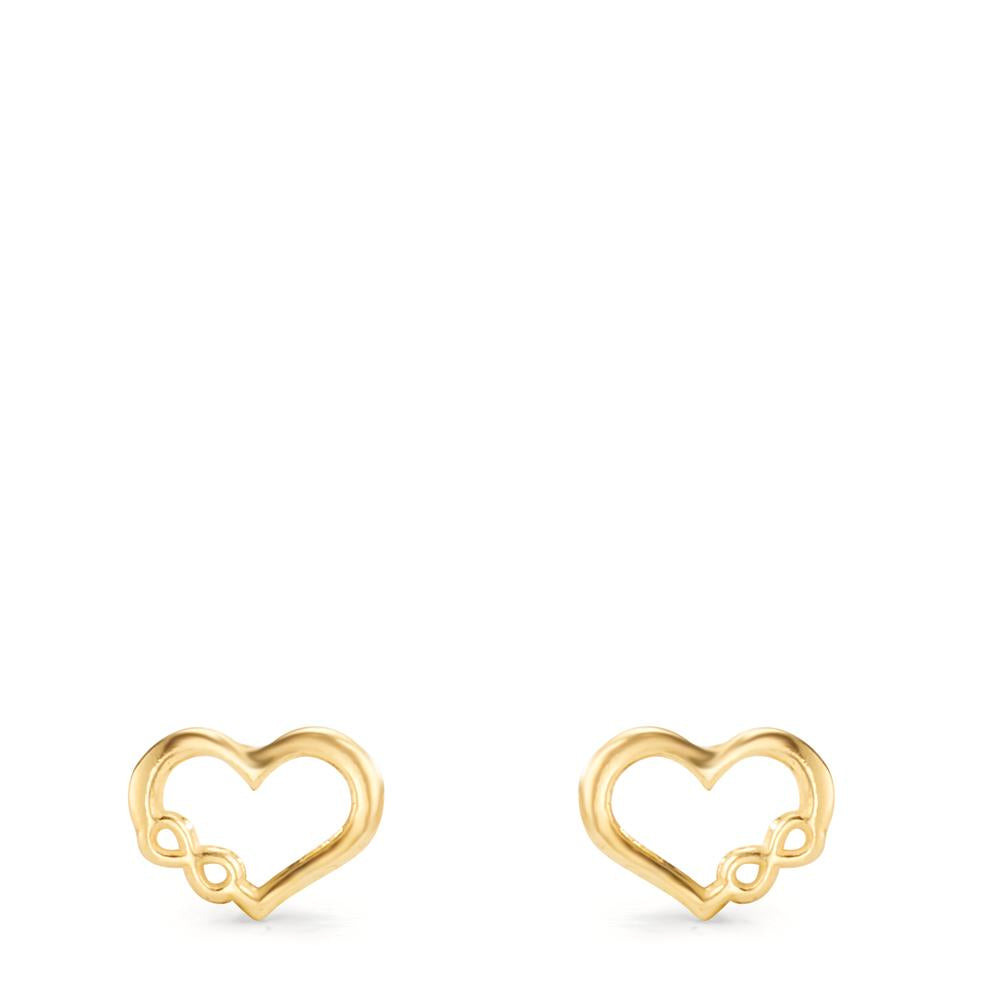 Pendientes Plata Amarillo Dorado Corazón Ø6.5 mm