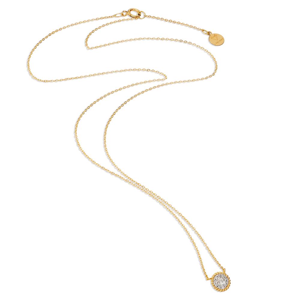 Collar 750/oro amarillo de 18 quilates Diamante 0.059 ct, w-si 40-42 cm