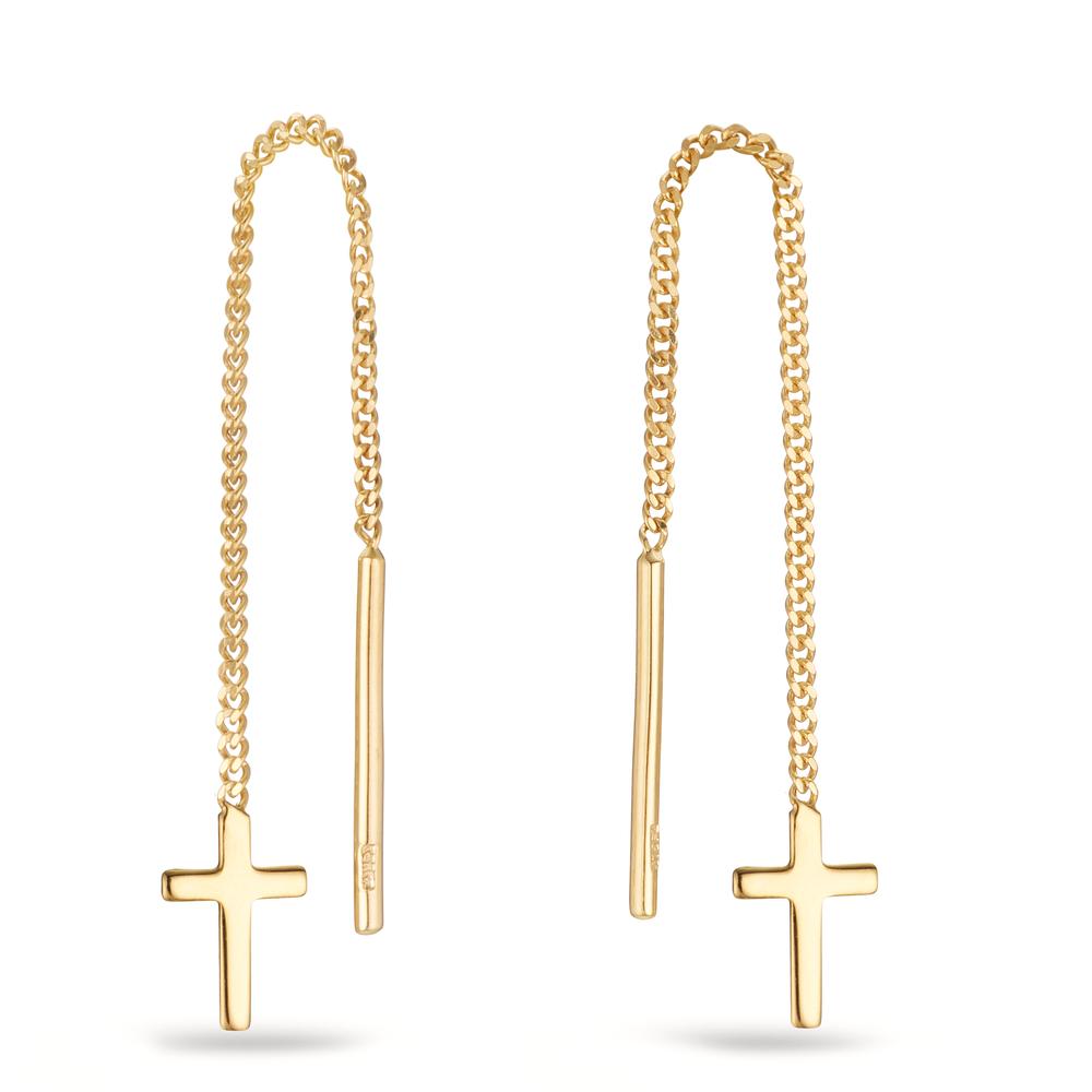 Aretes Oro amarillo de 375/9K Cruz