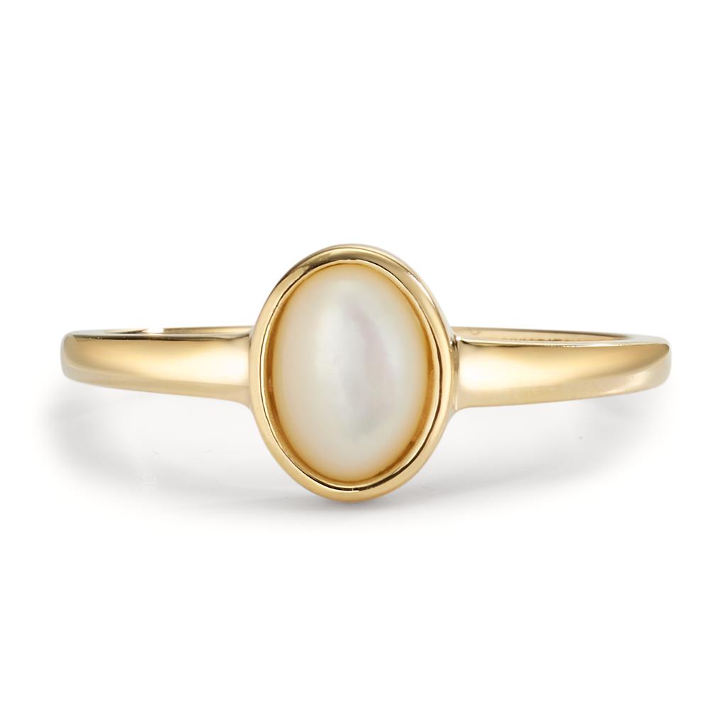 Anillo de dedo Oro amarillo de 375/9K Madre perla