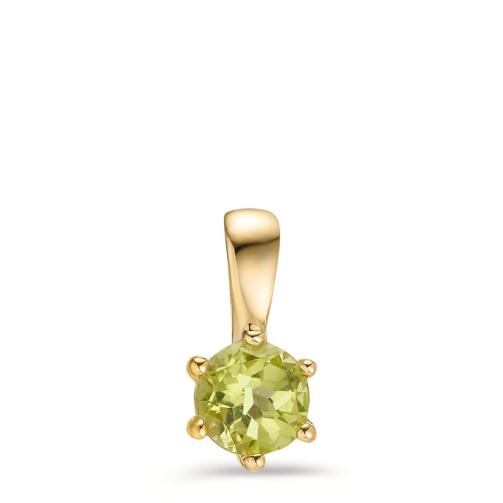 Colgante Oro amarillo de 375/9K Peridoto Ø5.5 mm