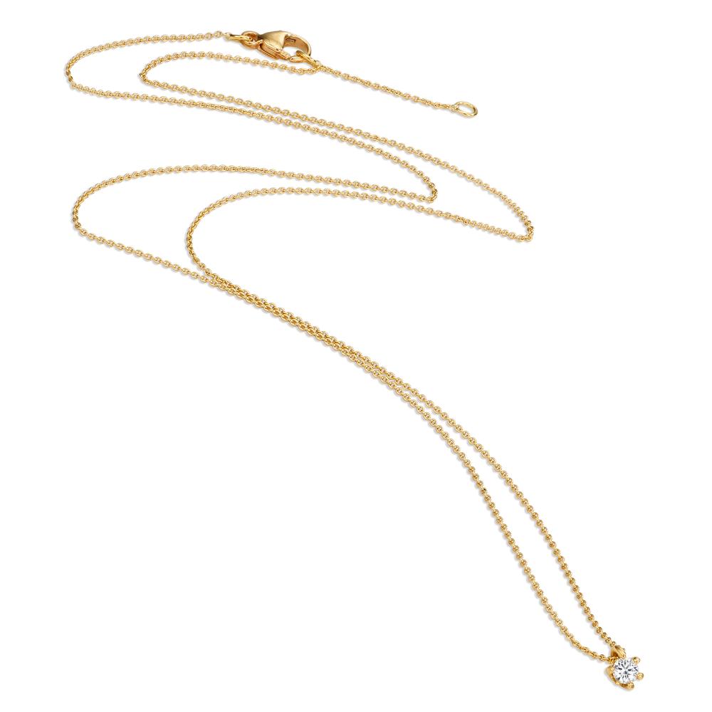 Collar 750/oro amarillo de 18 quilates Diamante 0.06 ct, w-si 40-42 cm