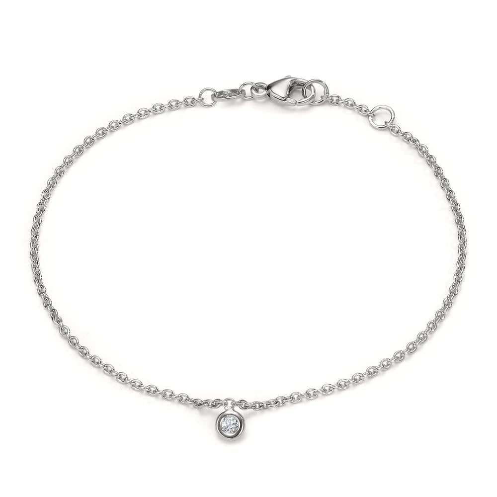 Pulsera 750/oro blanco de 18 quilates Diamante 0.03 ct, w-si 17-18 cm