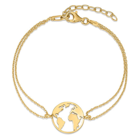 Pulsera Plata Amarillo Dorado globo 16-19 cm