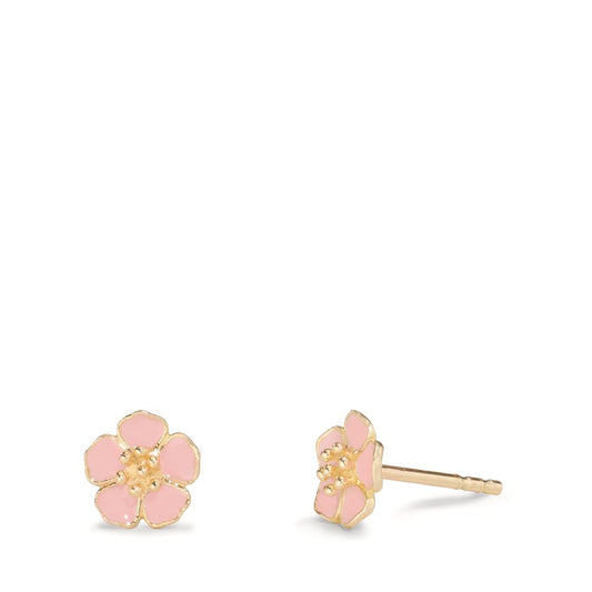 Pendientes Oro amarillo de 375/9K Pintado/lacado Flor Ø5.5 mm