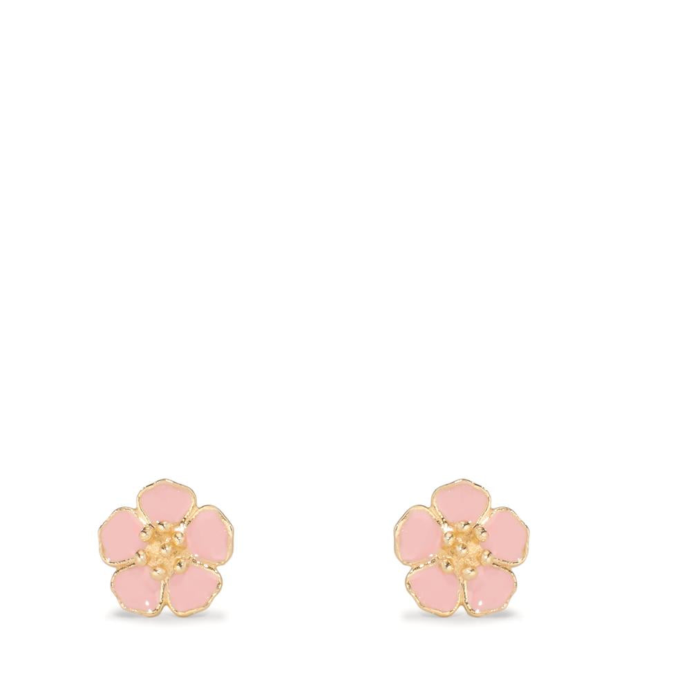 Pendientes Oro amarillo de 375/9K Pintado/lacado Flor Ø5.5 mm