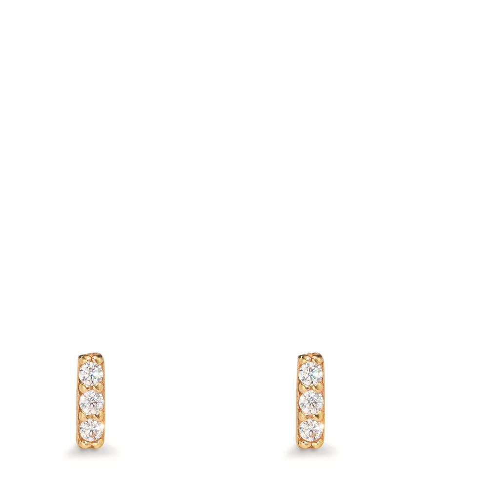 Pendientes Oro amarillo de 375/9K Circonita 6 piedras