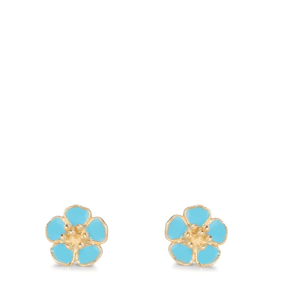 Pendientes Oro amarillo de 375/9K Pintado/lacado Flor Ø5.5 mm