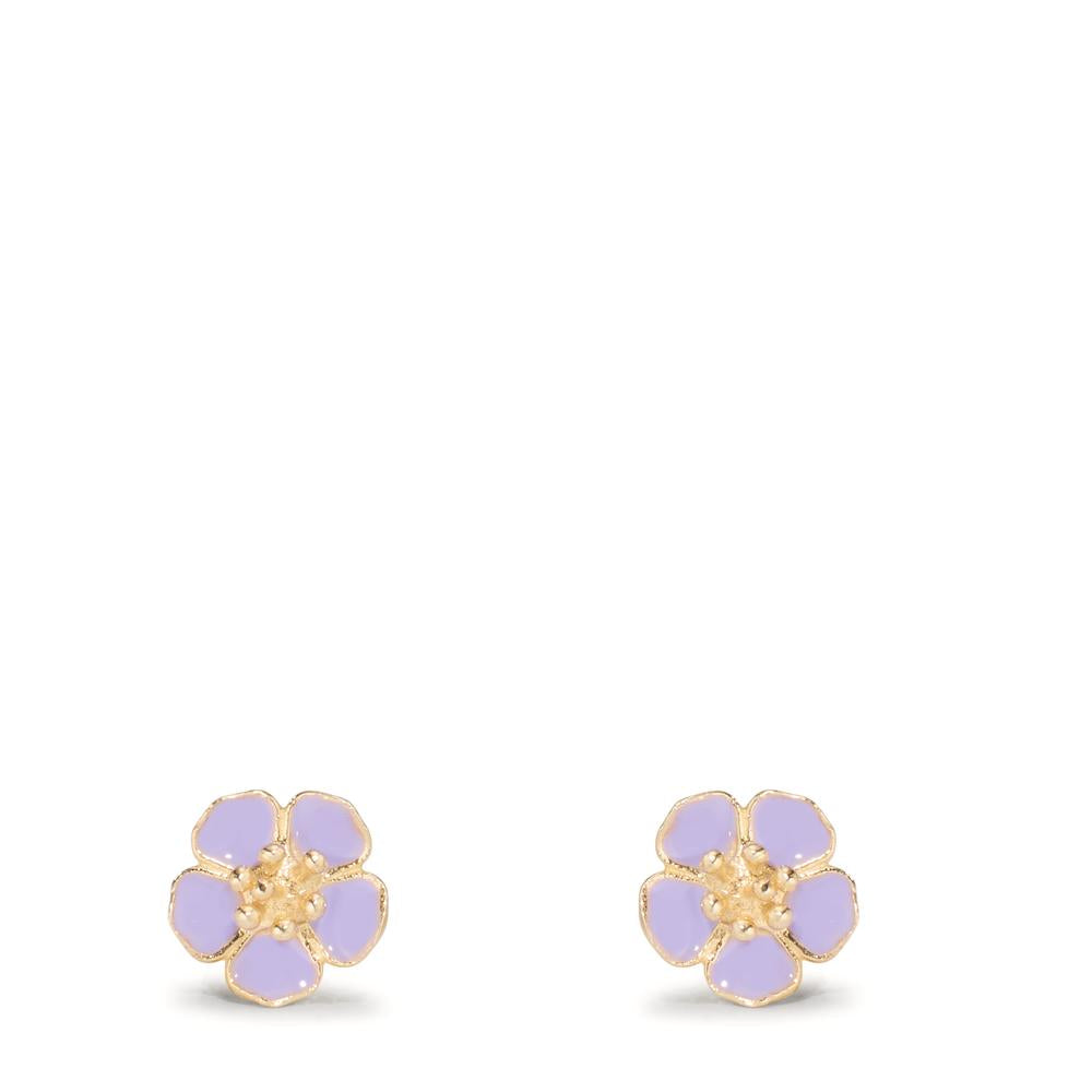 Pendientes Oro amarillo de 375/9K Pintado/lacado Flor Ø5.5 mm