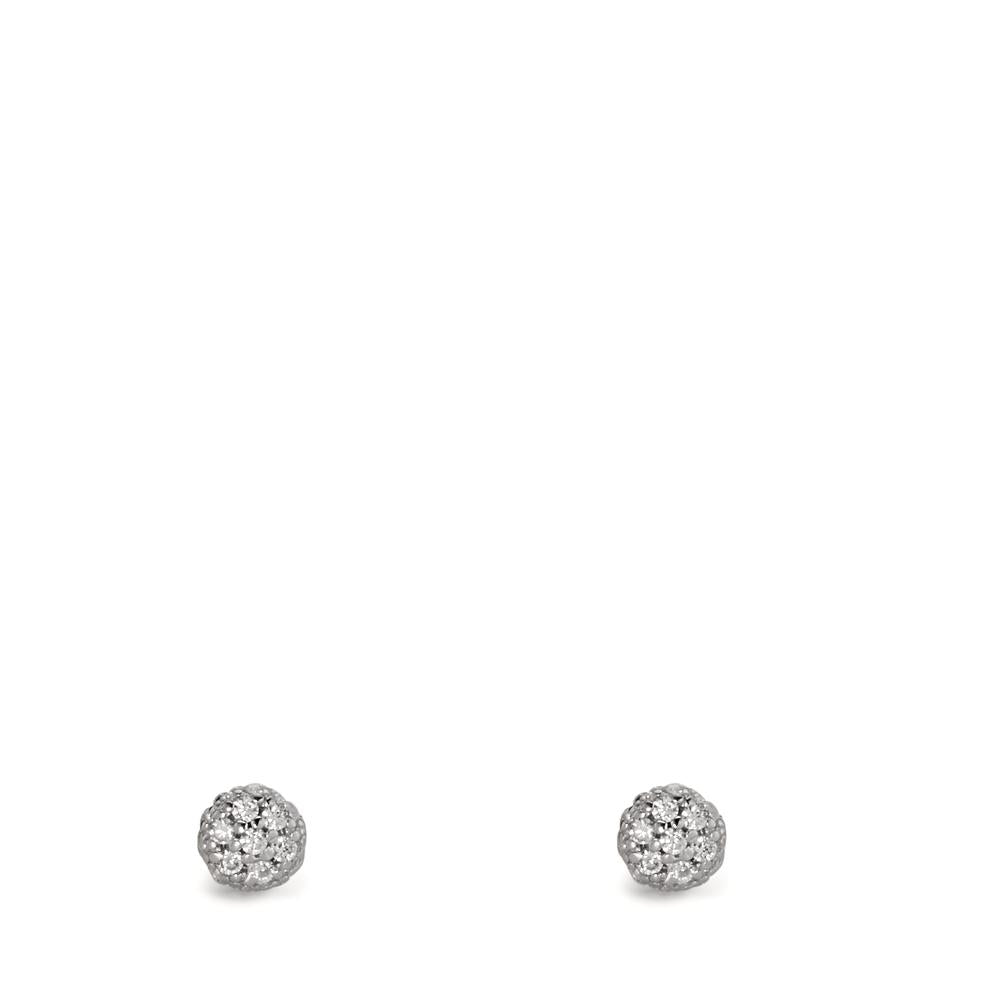 Pendientes Plata Circonita Rodio plateado Ø4 mm