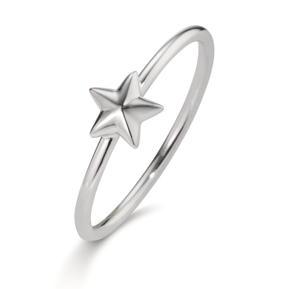 Anillo de dedo Plata Rodio plateado estrella