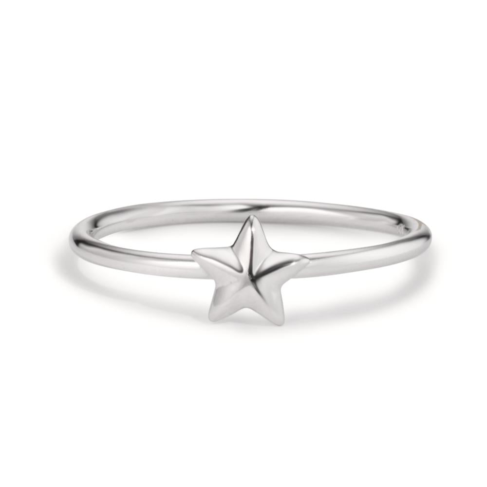 Anillo de dedo Plata Rodio plateado estrella