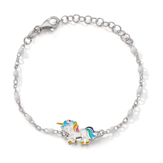 Pulsera Plata Rodio plateado Unicornio 13-16 cm