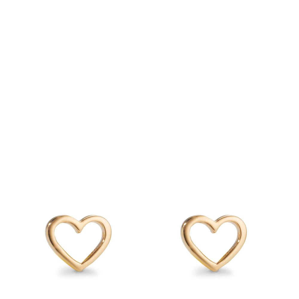 Pendientes Plata Amarillo Dorado Corazón Ø6.5 mm