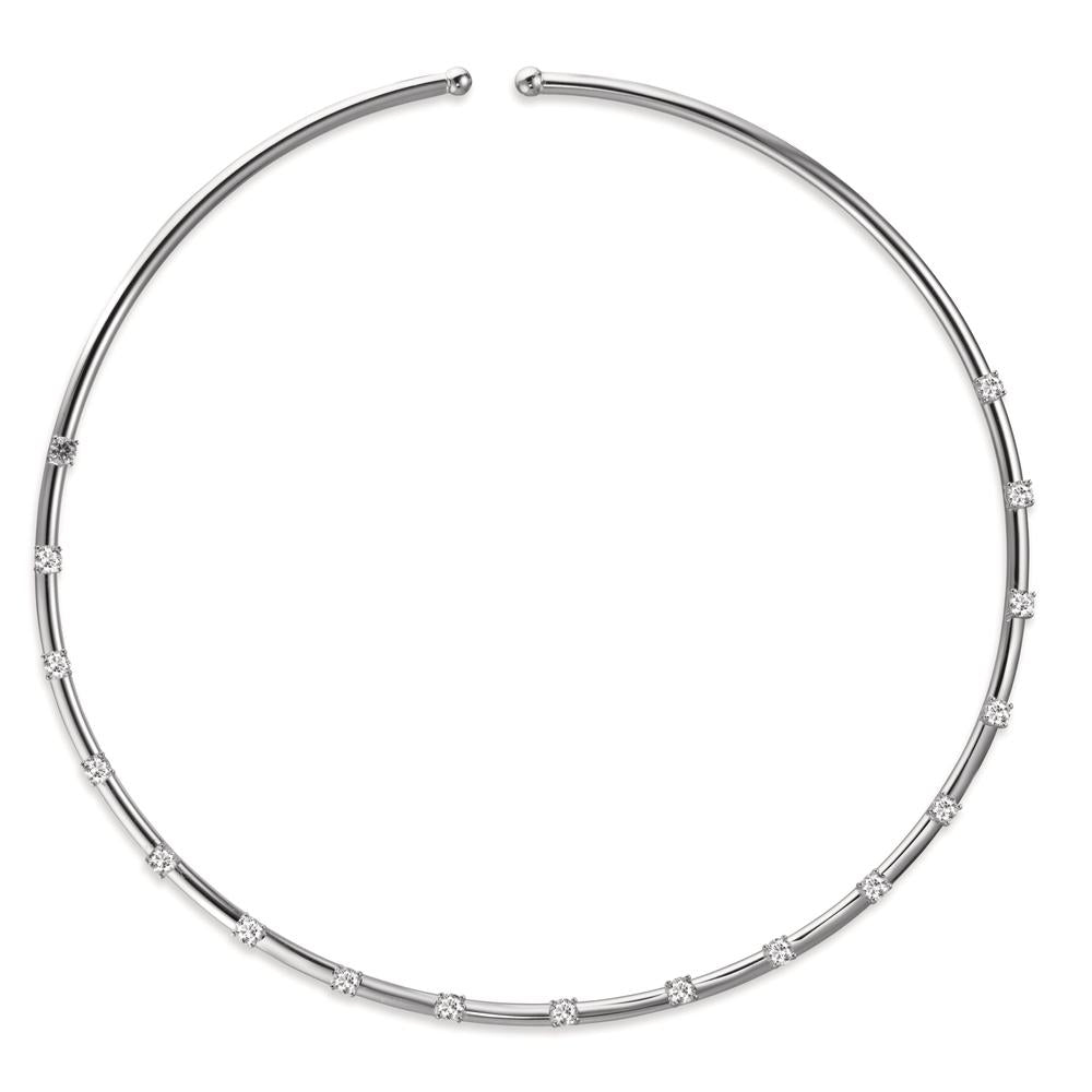 Collar Plata Circonita 17 piedras Rodio plateado Ø120 mm