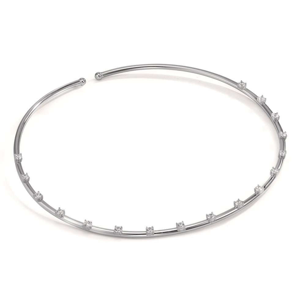 Collar Plata Circonita 17 piedras Rodio plateado Ø120 mm